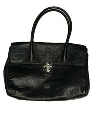 OSPREY BY GRAEME ELLISDON LARGE NAVY BLUE MOCK CROC LEATHER TOTE/ WORK BAG