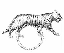 Tiger ppa09 Pewter Pin Brooch