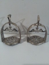 A Pair Of 19th Century Metal Stirrups Ornately Decorated Rocking Horse Etc.