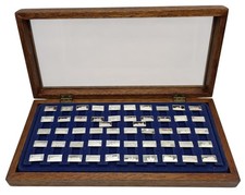 Franklin Mint INTERNATIONAL LOCOMOTIVE TRAINS Sterling Silver Ingot Set