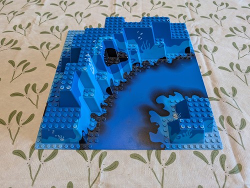 Lego blue base plate building - blue,