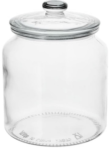 Large glass jar with lid - glass,