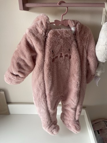 Pink bunny hooded faux fur - pink,