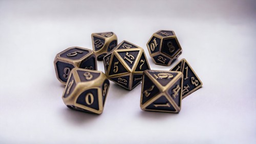 Dice antique bronze metal - antique,
