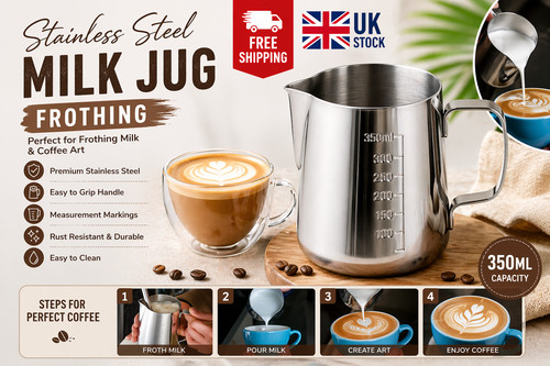 Stainless steel milk jug - milk,