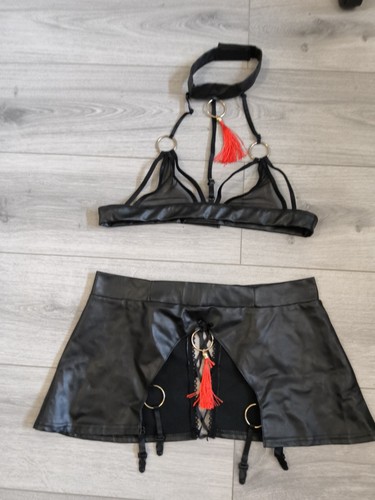 Bnwot black pvc sheer - black,