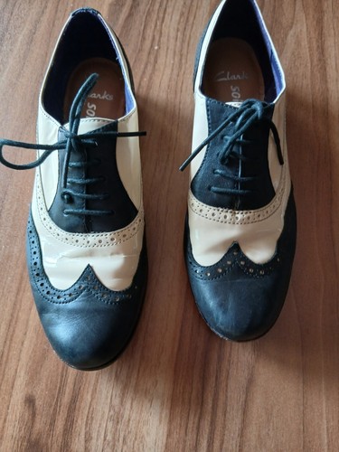 Ladies black cream - , brogues