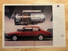 Vintage 1988 Saab 900 T16S Double Page Automotive Original Advert Advertising