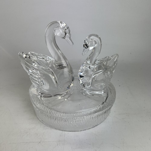 Glass swans ornament - swans, or