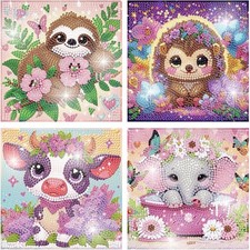 4 Packs Diamond Art Kits for