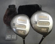 Set of 2 Wilson Pro Staff OS Oversize 3+5 Woods Regular Graphite Shafts & HC