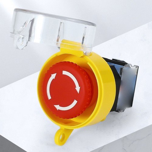 Clear lid emergency stop - emergency,