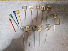 Vintage Old Pub Signs Cocktail Stick Pins Bundle
