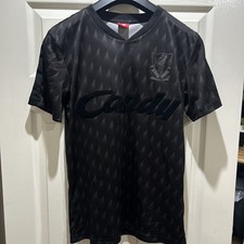 Liverpool FC Retro Football Shirt Jersey Black Candy Reissue Size Small