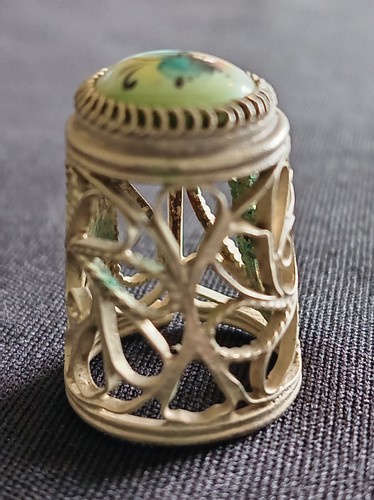 Filigree thimble with - filigree,