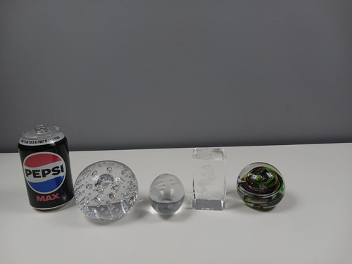 Glass paperweights - 4,