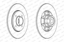 2x Brake Disc for RENAULT:CLIO II,MEGANE I,CLIO Mk II,LUTECIA II,CLIO MIO II