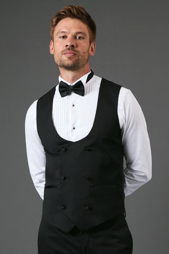 Burton mens waistcoat black - burton,