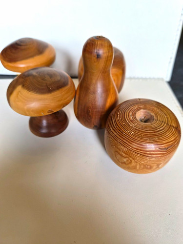 Vintage turned wooden - wooden, fruit