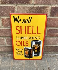 Shell Oils Metal Enamelled