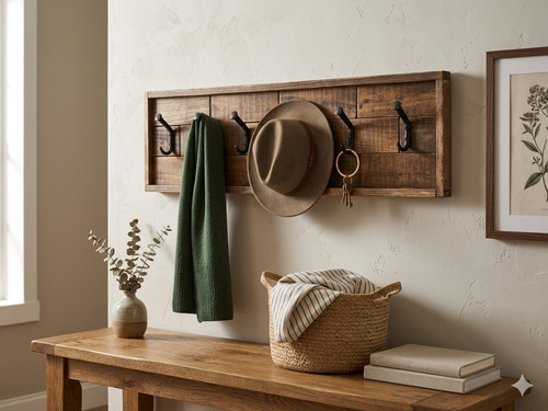 Rustic industrial coat rack - rustic,