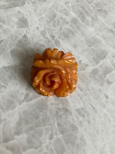Vintage bakelite carved - bakelite, rose
