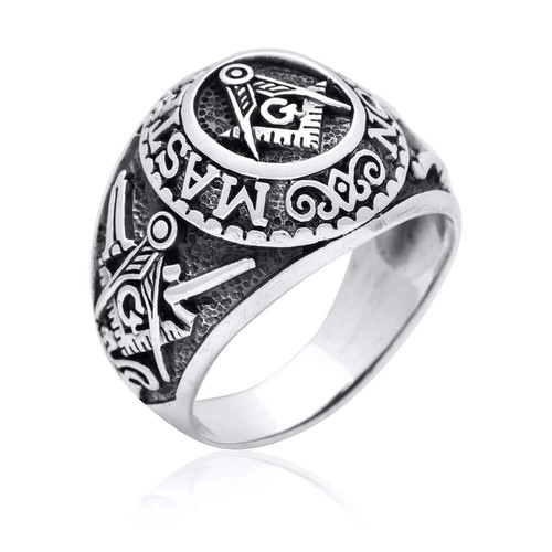 925 sterling silver freemason - silver,