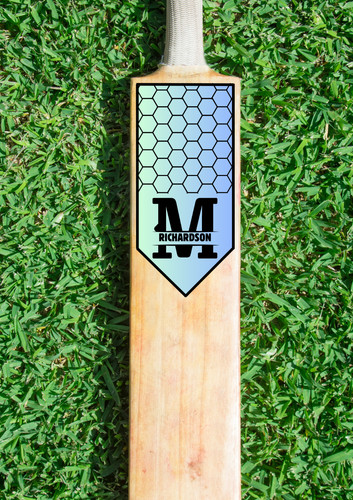 Personalised cricket bat decal - cricket,