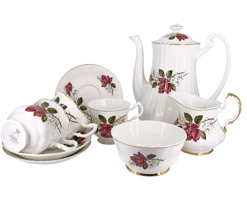 Vintage bone china coffee set - vintage,