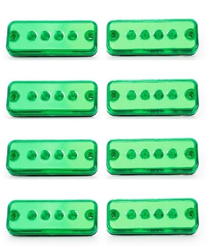 24v green flush - 8x, led