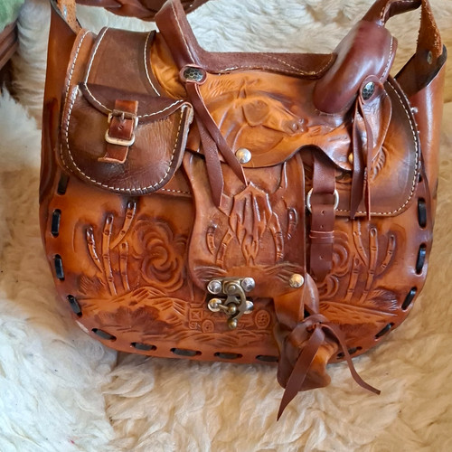 Tooled leather western - tooled,