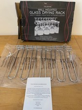 Chrome Glass Storage Drying Rack  wall or under cabinet