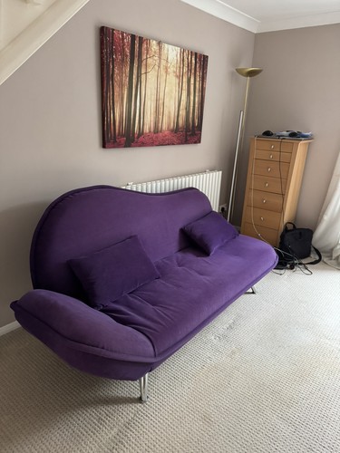 Purple modern trendy chaise - purple,