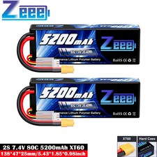 2x Zeee 2S LiPo Battery 7.4V
