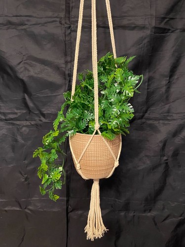 Macrame plant hanger - macrame,