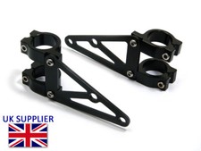 Headlight Brackets for Streetfighter Motorbike - 50 51mm Black Fork Mounted
