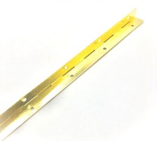 CONTINUOUS PIANO HINGE WITH SCREWS NICKEL-PLATED / ELECTRO BRASS 32MM X 1M HINGE