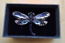 Beautiful Blue Dragonfly Brooch / Pin  With Gift Box 
