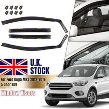2PCS In-channel Front Wind Deflectors + Clips For Ford Kuga MK2 2012-2019 5 Door