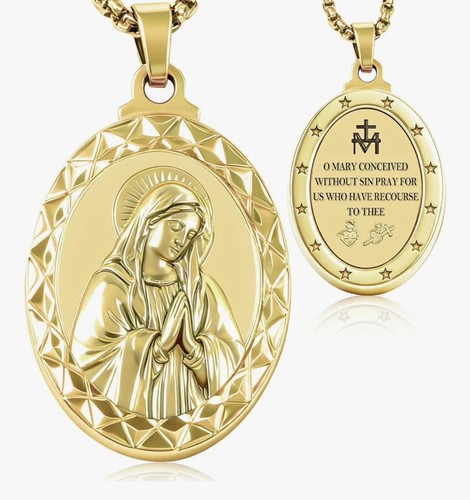14k gold virgin mary - gp,