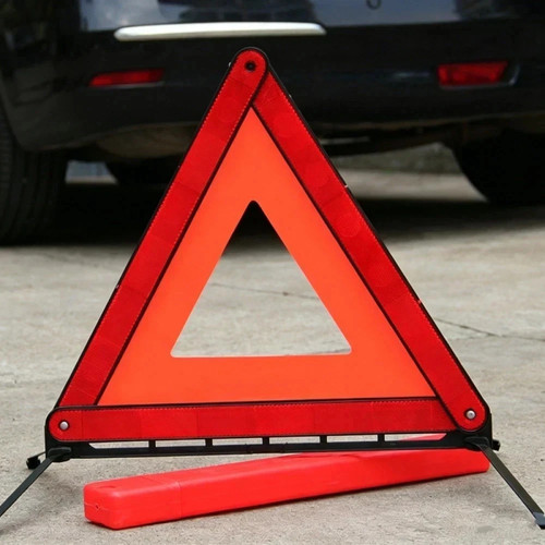 Large warning car triangle - car,