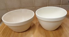 2 X Ceramic Pudding Basins ~ One Pint ~ Unbranded