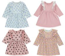 GIRLS LONG SLEEVE DRESSES (VARIOUS DESIGNS)  - NEW