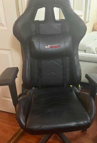 Omega black leather chair - black,