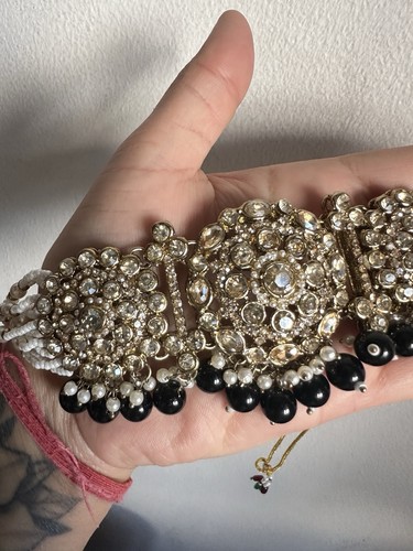 Kundan pearl choker - kundan,