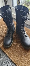 Dr Martens 1B99 14 hole Virginia zip black mid calf boots UK Size 7