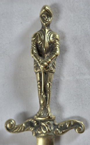 Vintage solid brass letter - solid,