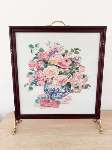 Vintage embroidered tapestry - vintage,