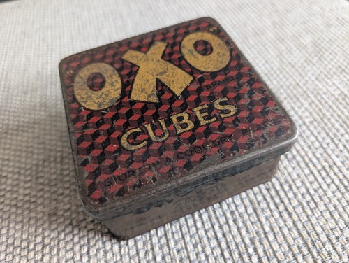 Oxo tin vintage 1930s lid - oxo,