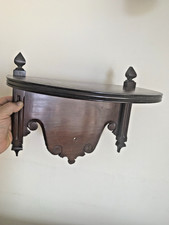 ANTIQUE 19THC MAHOGANY WALL BRACKET SHELF